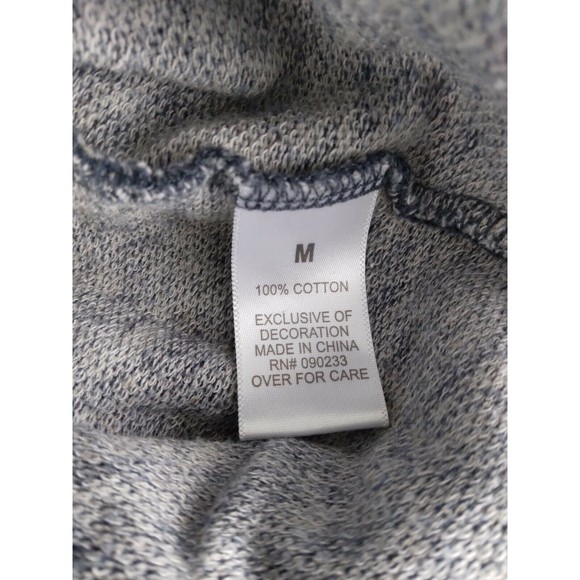 On The Byas Pullover Hoodie Blue Red White Deer 100% Cotton Womens Size Medium - Picture 10 of 10